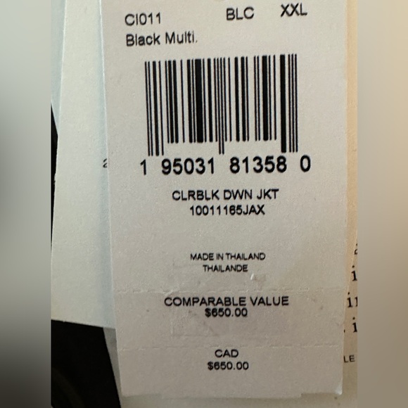 Men’s Coach Colorblock Down Puffer Jacket XXL Bl w/  Signature C NWT - Picture 8 of 16